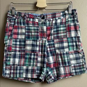 Y2K Vibe Eclectic Tartan Talbots Patchwork Madras Cotton Women’s Shorts Size 4.